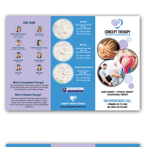 therapy brochure (Hand, Occupational and Physical Therapy | Brochure ...