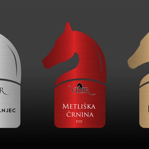 Bottle label design for wine cellar Vizir Design by Xul