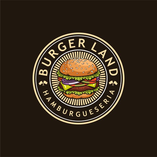 Disena Y Crea El Logo Para Burger Land Hamburgueseria Hipster Chic Logo Design Contest 99designs