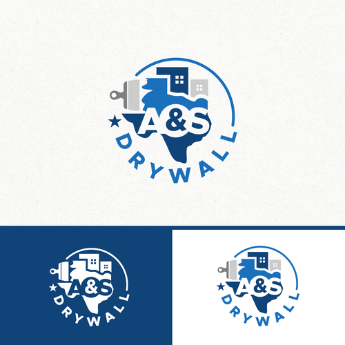 A & S Drywall logo Design por mmkdesign