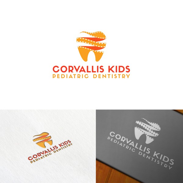 Logo for a Pediatric dental office. (The office has a movie theatertheme.)
