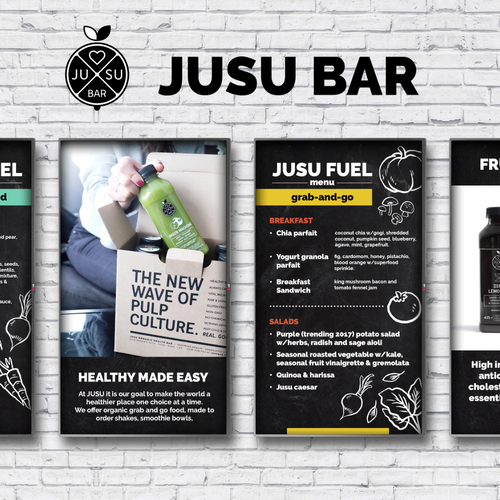 Jusu Bar Menu Design by kikodesigns