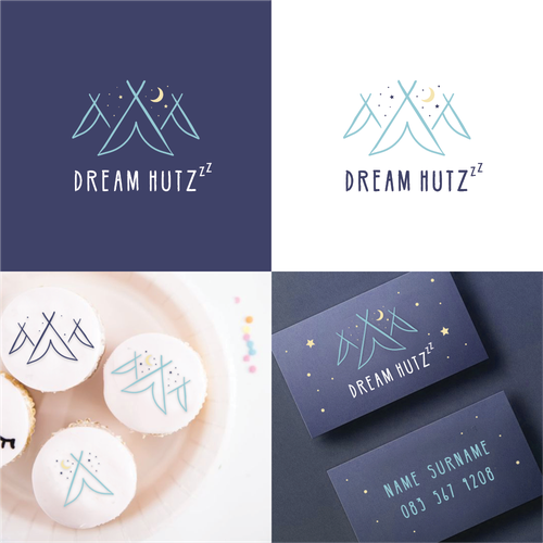 Design a clean & fun logo for a kids sleepover party company Design by am me