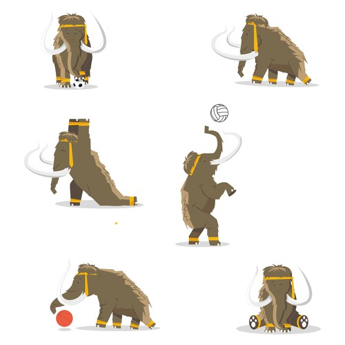 Diseño de Mammoth Mascot (2D Illustrator with Depth to Pop) de annnko