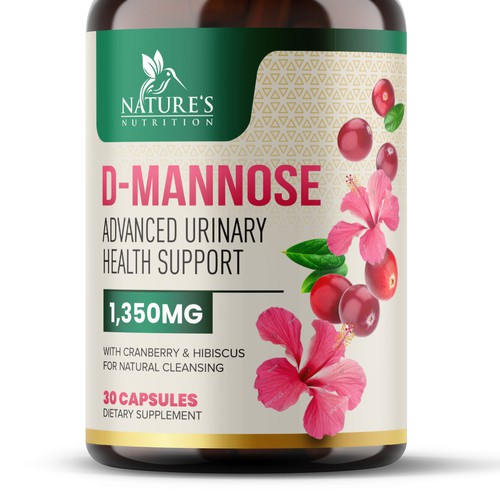 Colorful D-Mannose Design Needed for Nature's Nutrition Design by GayanMH