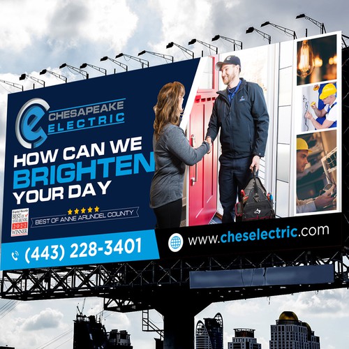 Chesapeake Electric Billboard Design by icon89GraPhicDeSign