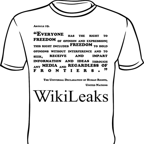 New t-shirt design(s) wanted for WikiLeaks Design por lschicky