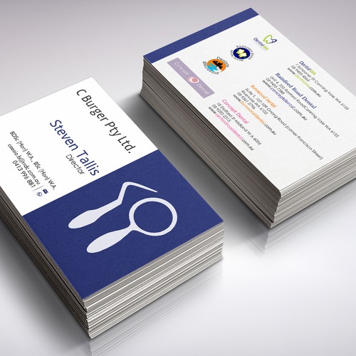 create professional cards for our dental business Design réalisé par grintdeveraux