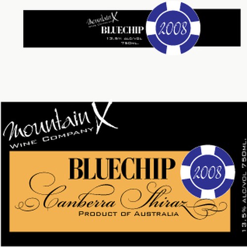 Mountain X Wine Label Design by Shadowalkgrafx