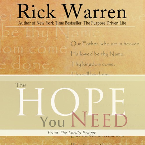 Design Rick Warren's New Book Cover Design réalisé par TDH