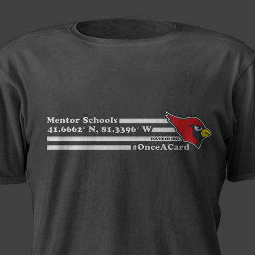 Create a cool, vintage tee for a school system to show its spirit