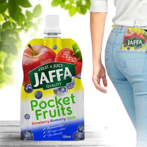 Develop Concept Design for Jaffa "Fruit in Pocket" adults’ fruit and berry puree Design réalisé par Pvrt