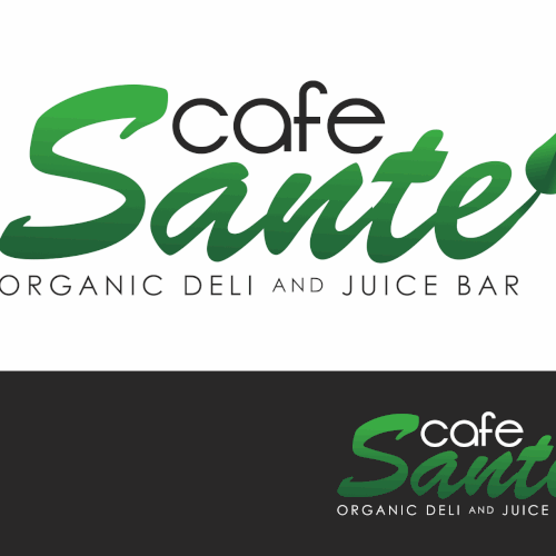 Create the next logo for "Cafe Sante" organic deli and juice bar Ontwerp door nikkiburnett11