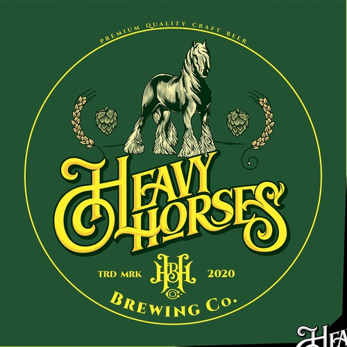 Vintage horse logo for a local brewery Design by F.canarin