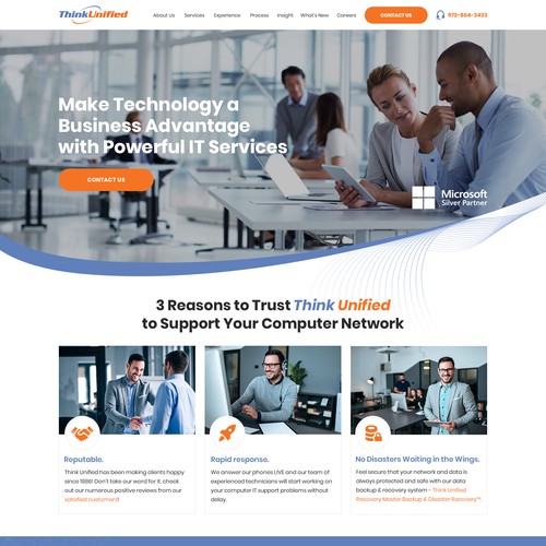 An IT services provider needs a high-tech website to help their business grow Design by Slaviana