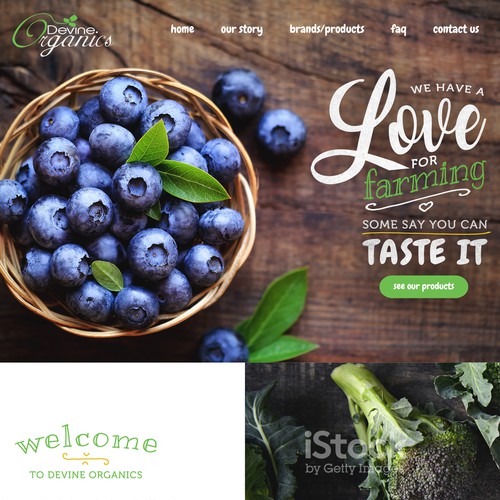 Design One of The Biggest Organic Farm in America Website Ontwerp door RecognizeDesigns