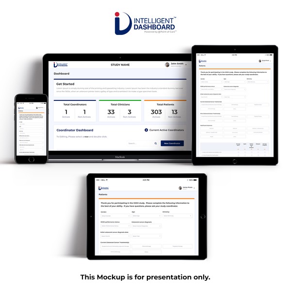 Design by Zealous" titled "Intelligent Dashboard by @Point of Care"