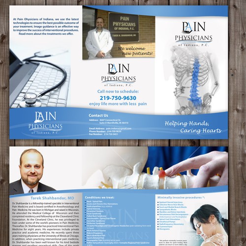 Pain Physicians of Indiana needs a new brochure design Réalisé par George08