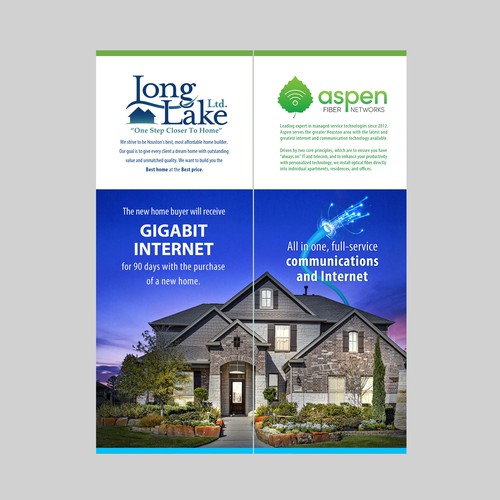 Aspen Fiber - New Home 90-days Free Brochure Design by RMC@D+