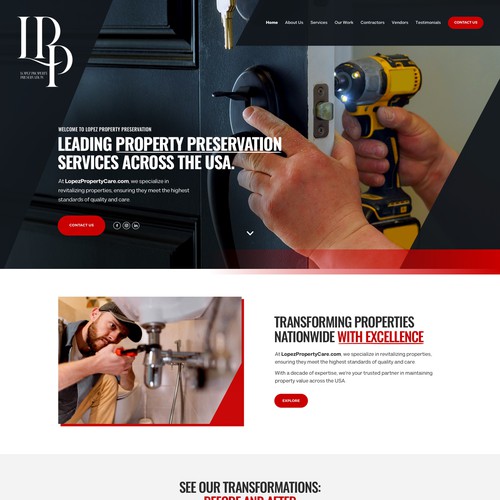 Design a Modern Property Preservation Website Company Design by keilaMaria