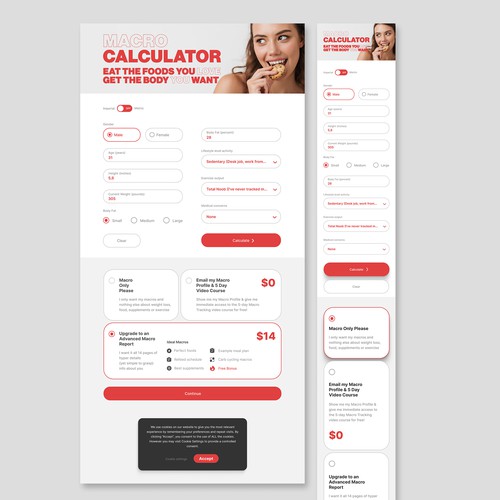 Landing page design contest entry by curious goat