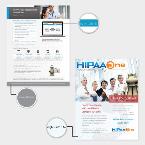 Produce replica of HIPAA One brochure Design by ant project