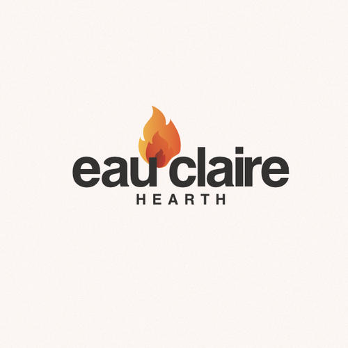 Updated, Warm, Clean brand logo for our Fireplace and Stove collection. Design by Made By Maxence