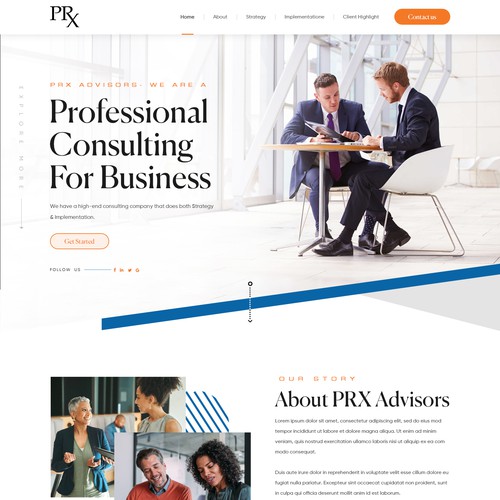 High-End Consulting Website Design Design by Webwooter™