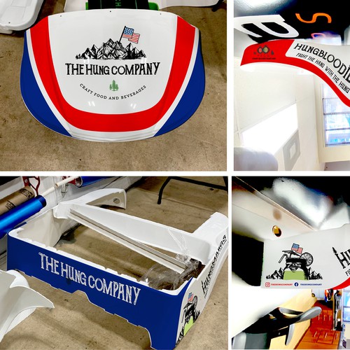 Custom Golf Cart  Wrap Beverage Company All-American Design by DORARPOL™
