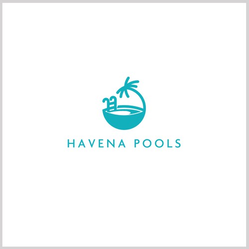 Pool company looking for a tropical  logo and business card Design by sesaldanresah