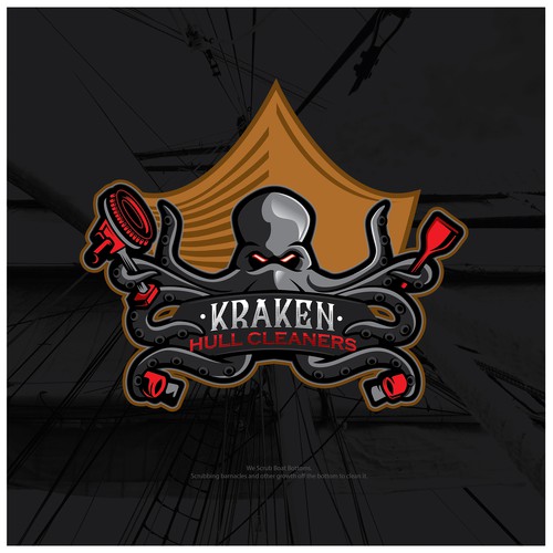 Kraken Hull Cleaners, Looking for Pirate artists to make us a logo. Réalisé par marbona