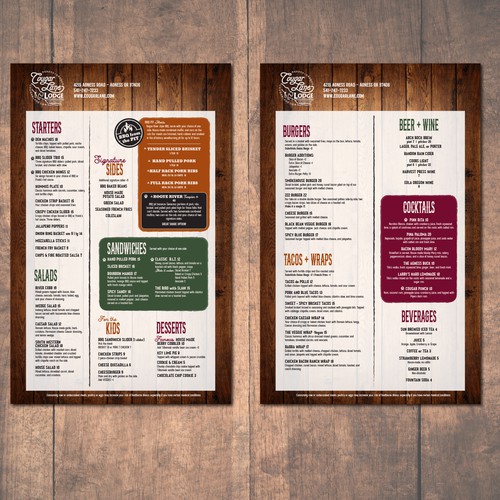 Menu contest entry by Moonlit Fox