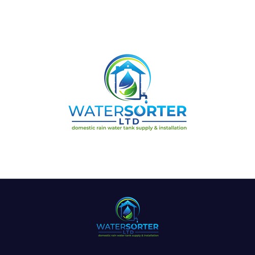 Design a catchy logo somehow detailing home rain water tank benefits. Design by prozper