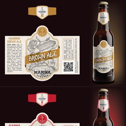 Design di Create a vintage and timeless beer label for an up and coming mexican craft brewery! di MANTSA®