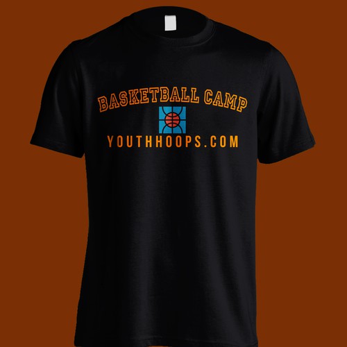 Clean tshirt design for a summer basketball camp. Tshirt contest