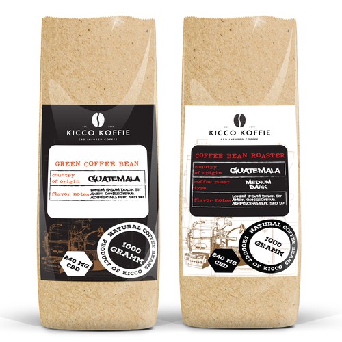 Industrial Modern Coffee Bag & Label Design | Product packaging contest