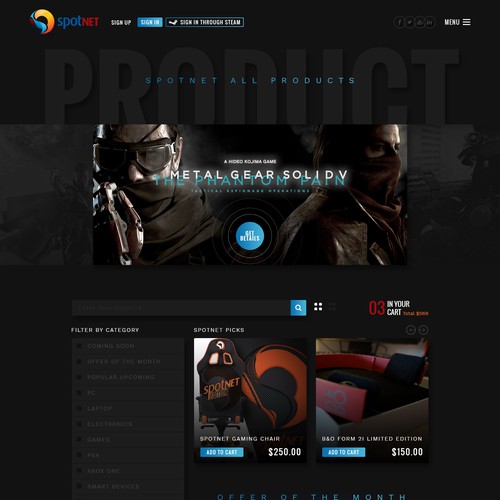 Spotnet website Design by MercClass