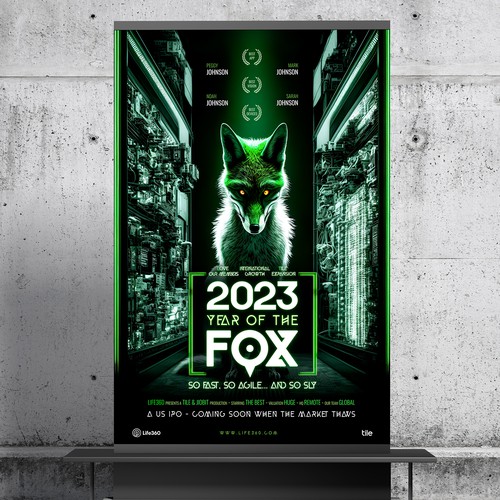 Life360 2023 Year of the Fox Poster Design by roppix