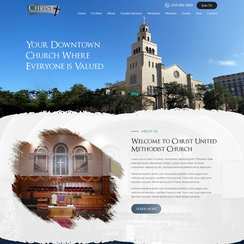 Designs | Redesign of Church Website | Web page design contest