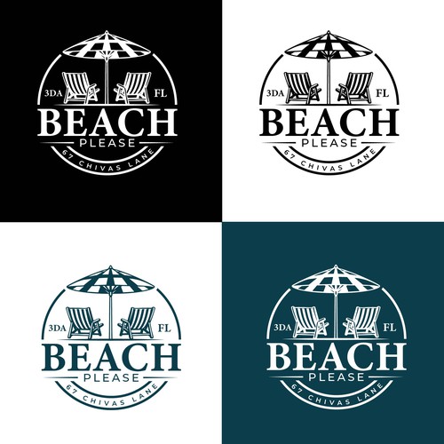 "Luxury Beach home needs a logo to portray one of a kind experience" winning Logo design