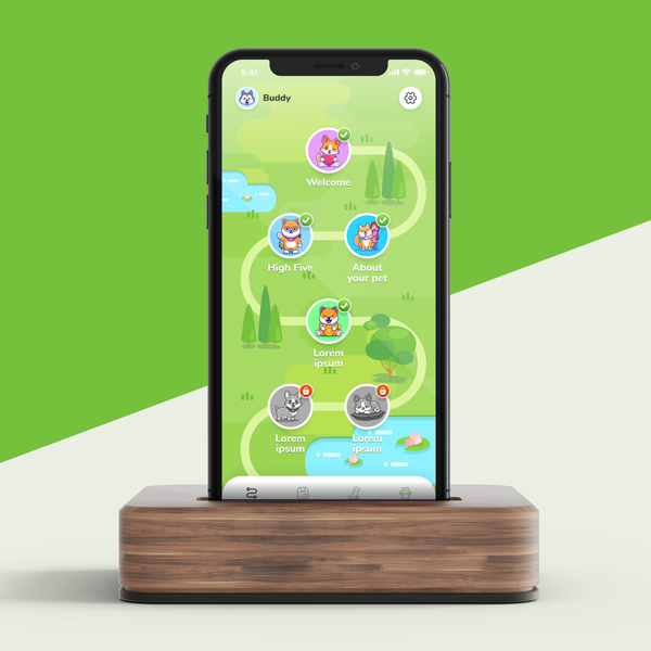 Design by borys.zbn titled "Dog Training iOS App"