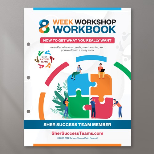 Workbook front cover for adults with big dreams - make me smile Design by Dzhafir