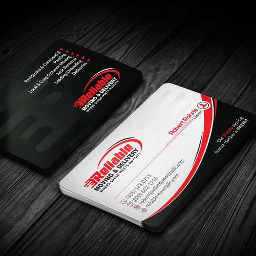 Business Card Design for Moving Company Design by (VEER)