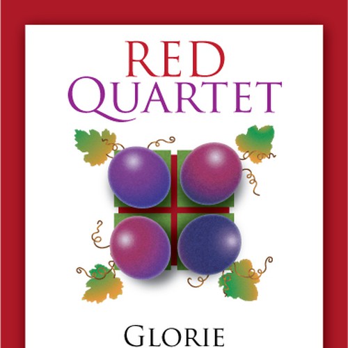 Glorie "Red Quartet" Wine Label Design Design by Tiger