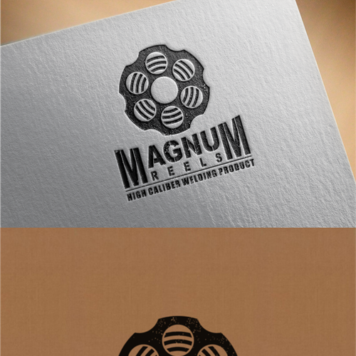 Create a vintage Magnum logo and brand identity for a welding accessories company. Design von zammax