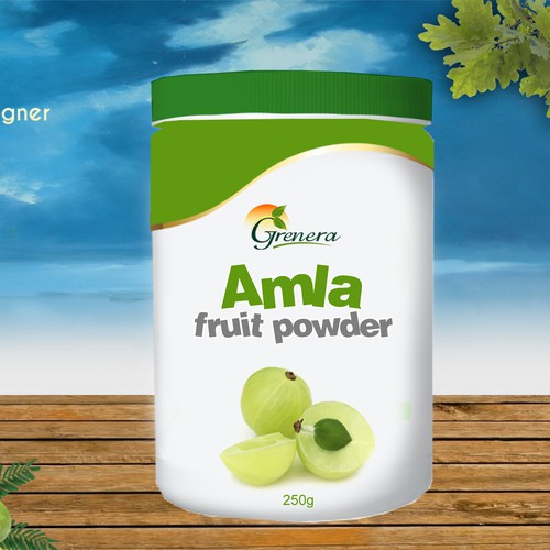 Amla Fruit Powder Label Design by Heart Favorite Designs