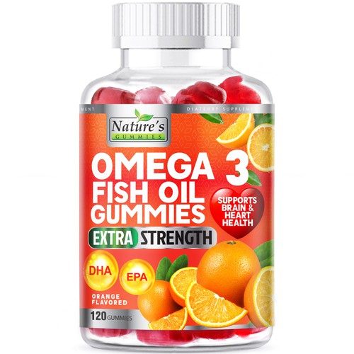 Tasty Omega 3 Fish Oil Gummies Design needed for Nature's Gummies Design réalisé par agooshe