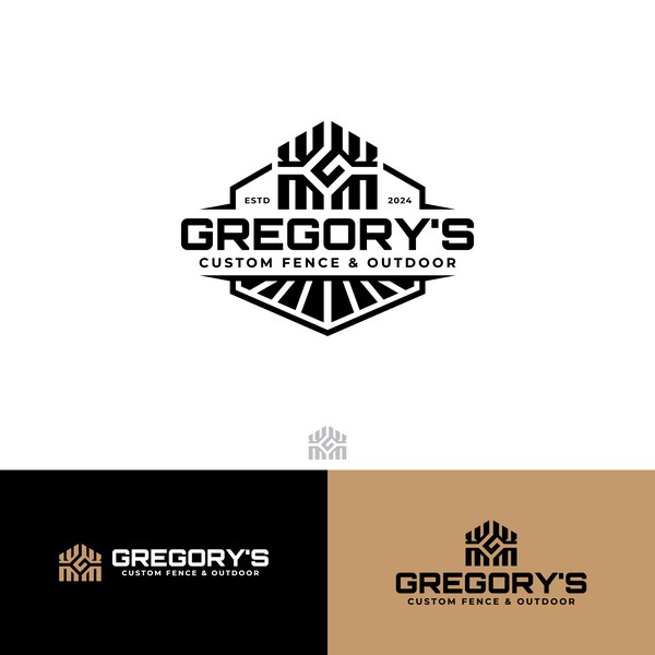 Diseño de risalrisaldi titulado "Gregory's Custom Fence & Outdoor Logo"