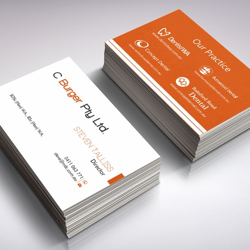 grintdeverauxさんのcreate professional cards for our dental businessデザイン