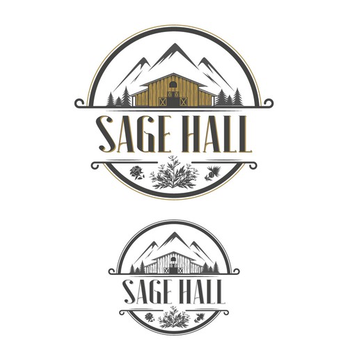 Sage Hall - Country Swing Dance & Wedding Venue Logo Design réalisé par Mararti